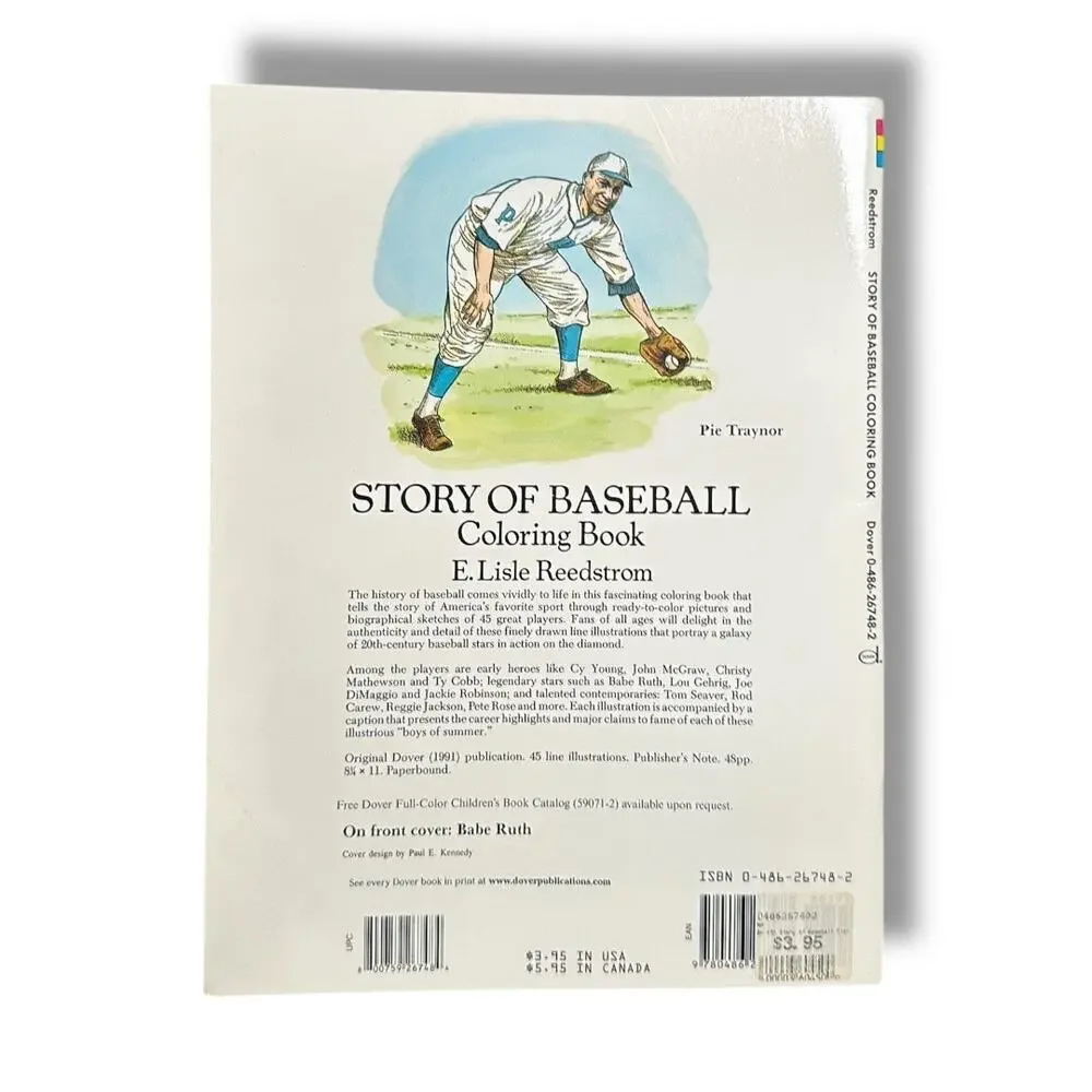 Story of Baseball Coloring Book by E Lisle Reedstrom